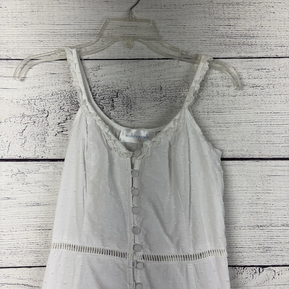 Walker & Wade Maci Maxi Dress White Eyelet Lace Boho Tiered Summer Beach XS - Picture 5 of 7